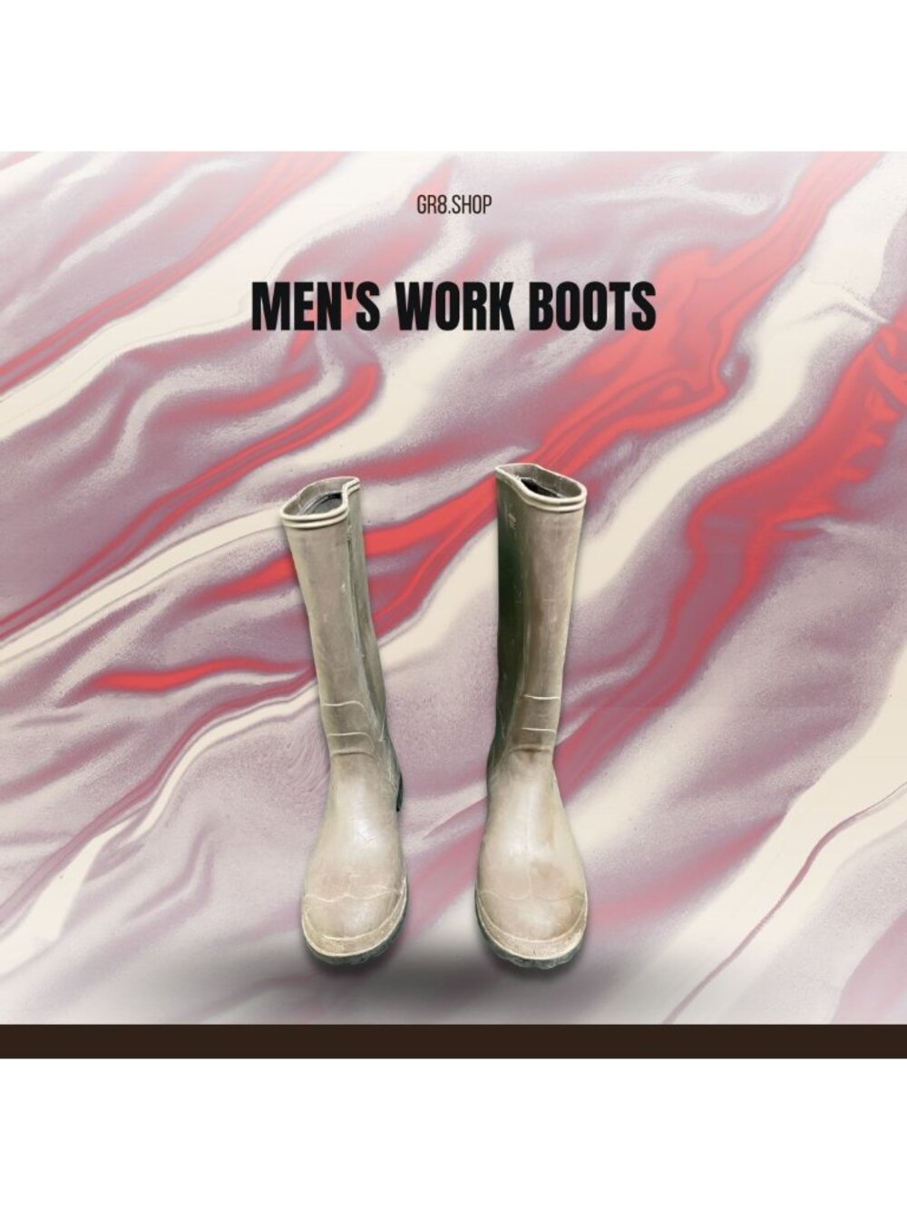 Mens Work Boots Size 7 Made In Canada Durable Rubber Construction With Lug Soles